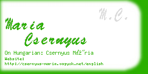 maria csernyus business card